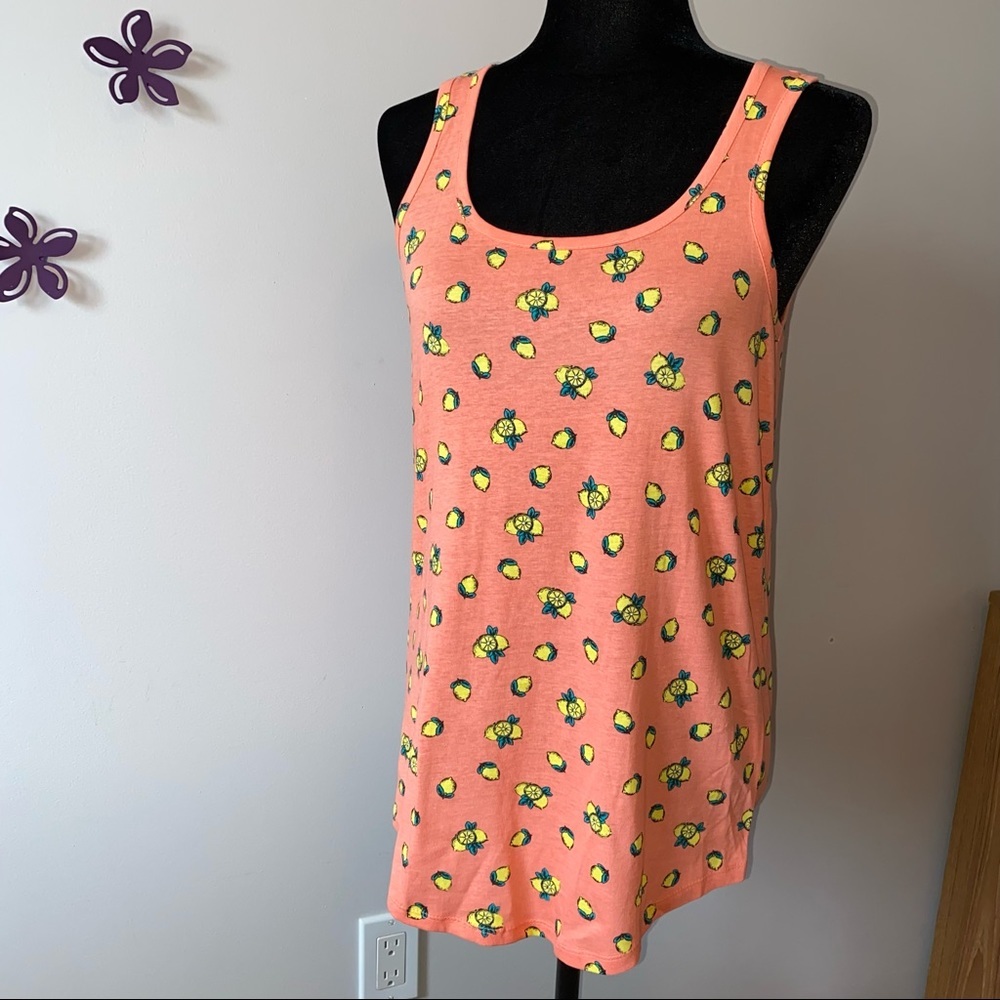 Peach and yellow Lemon Cami Top sz Small